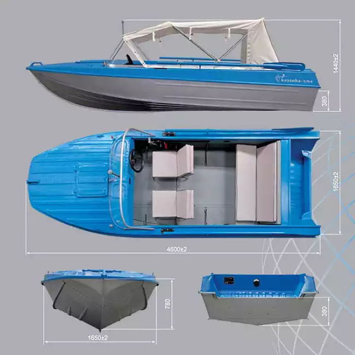 Простая схема торной лодки Казанка 5м4