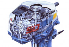 Устройство лодочного мотора на примере Honda BF5