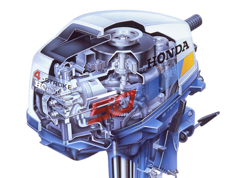 лодочный мотор honda bf 5 устройство